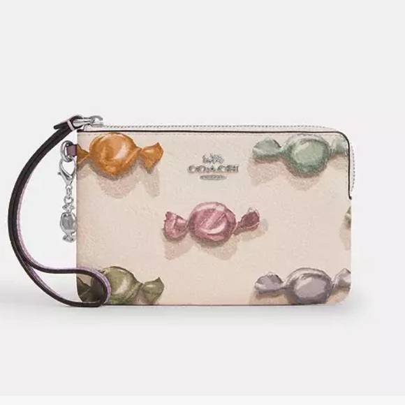 Coach Corner “Candy” Zip Wristlet Nwt - Picture 7 of 7